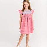 Angel Sleeve Daphne Bell Dress on model