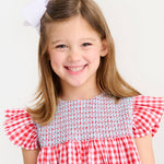 Angel Sleeve Daphne Bell Dress on model 2