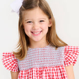 Angel Sleeve Daphne Bell Dress on model 2