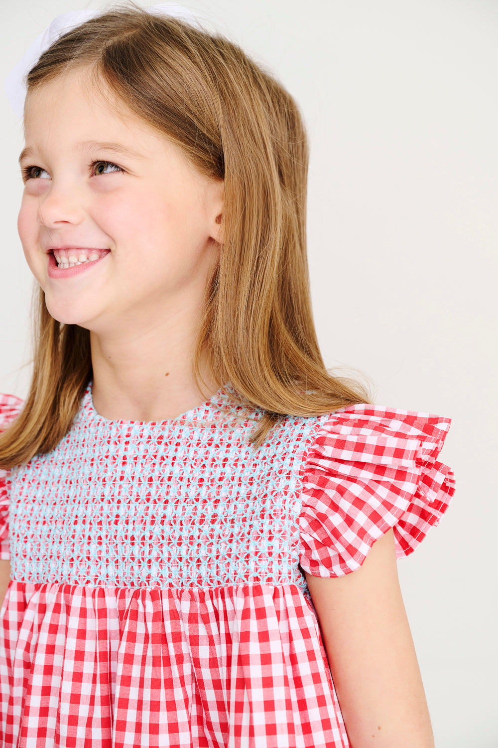 Angel Sleeve Daphne Bell Dress on model 3