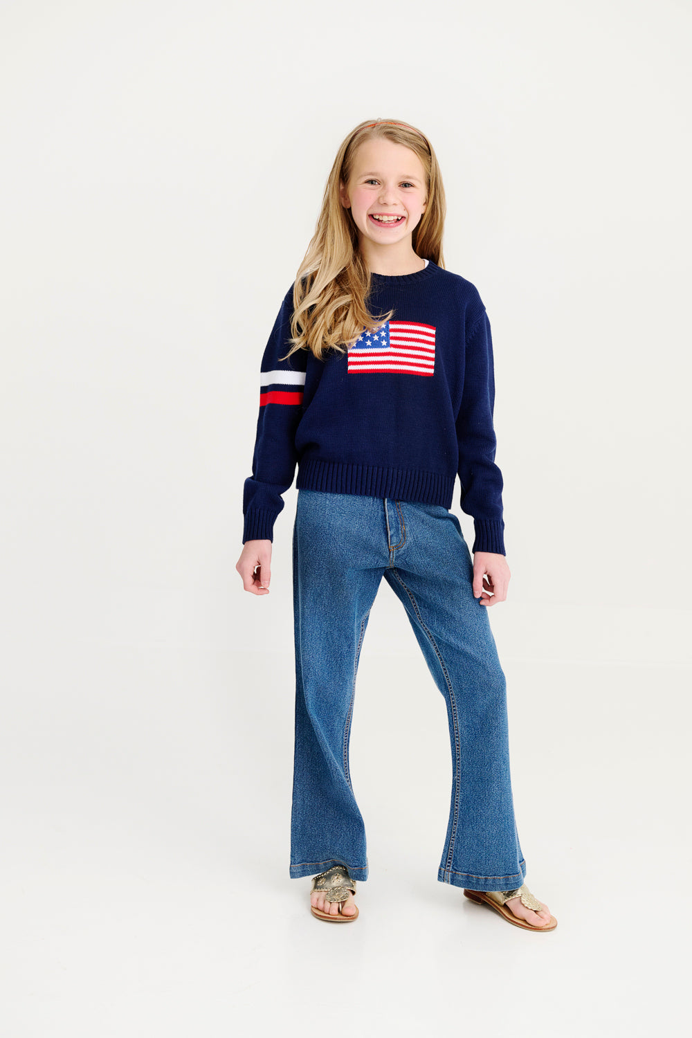 Seaton Intarsia Sweater on model