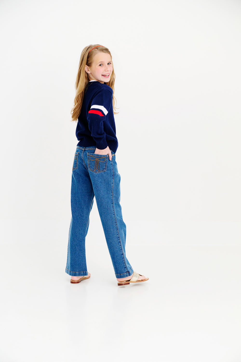 Seaton Intarsia Sweater on model 2