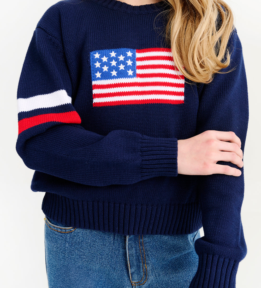 Seaton Intarsia Sweater on model 3