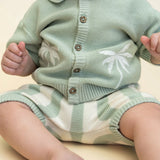 Palm Trees Sweater Shirt & Shorts Set