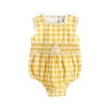 Lucy Gingham Smocked Baby Romper