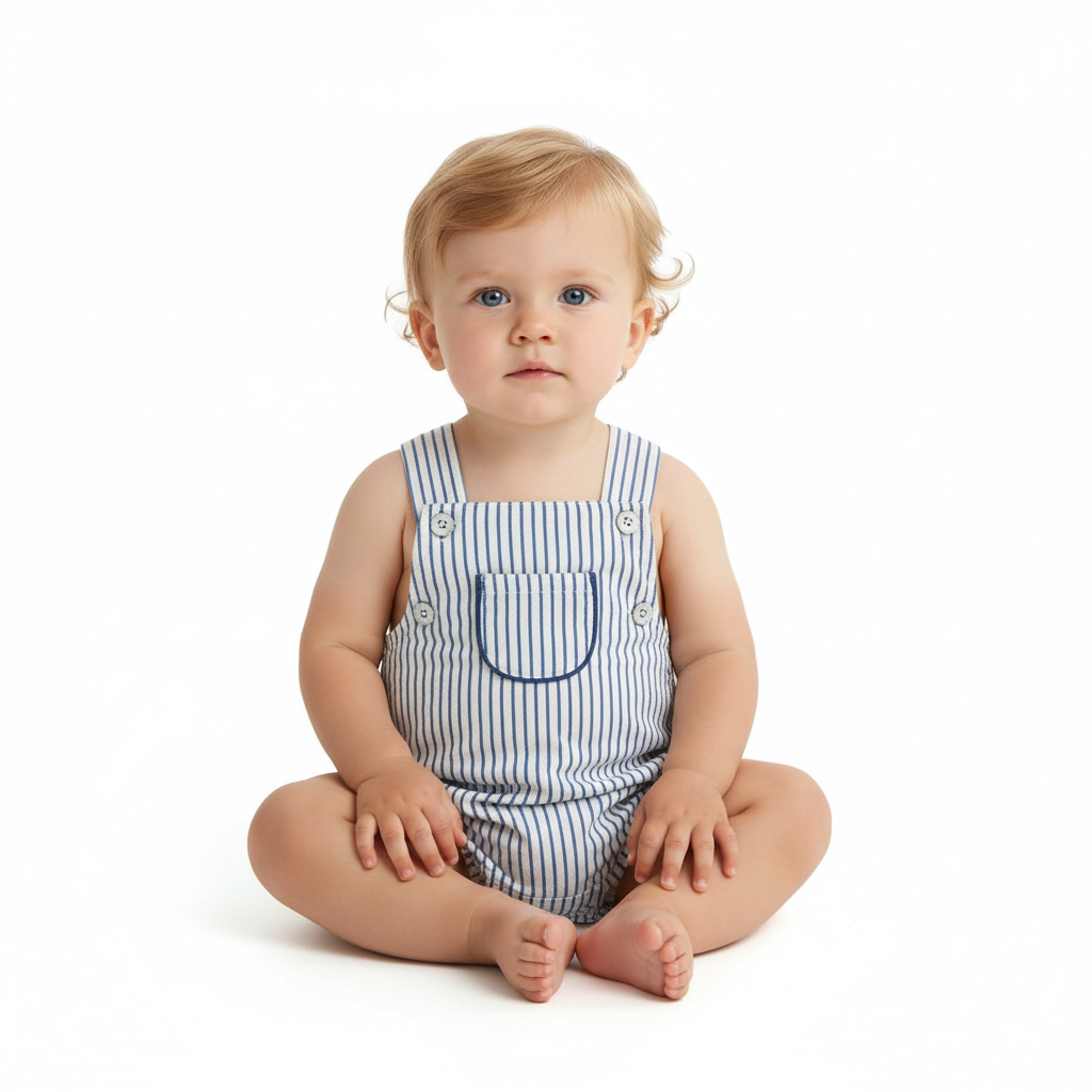 Julien Baby Boy Romper - Marine Stripe