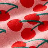 Long Sleeve Loop Terry Hoodie Cover Up - Summer Cherries
