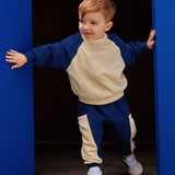 Baby Oversized French Terry Sweatshirt & Sweatpants Set-Navy