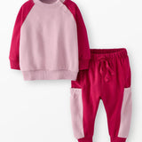 Baby Oversized French Terry Sweatshirt & Sweatpants Set-Pink