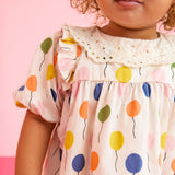 Baby Balloon Sleeve Poplin Dress & Bloomers Set