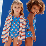 Long Sleeve Loop Terry Hoodie Cover Up - RWB Stripe