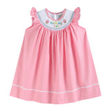 Pink Birthday Girl Smocked Dress