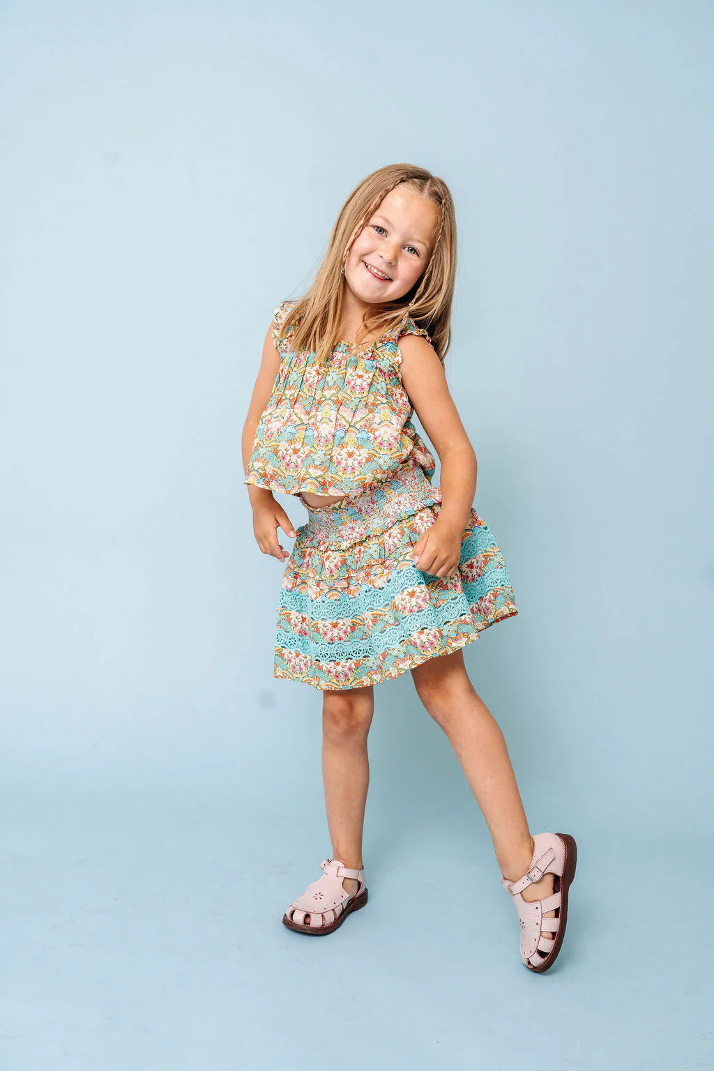 Happy Sun Print Laurie Blouse