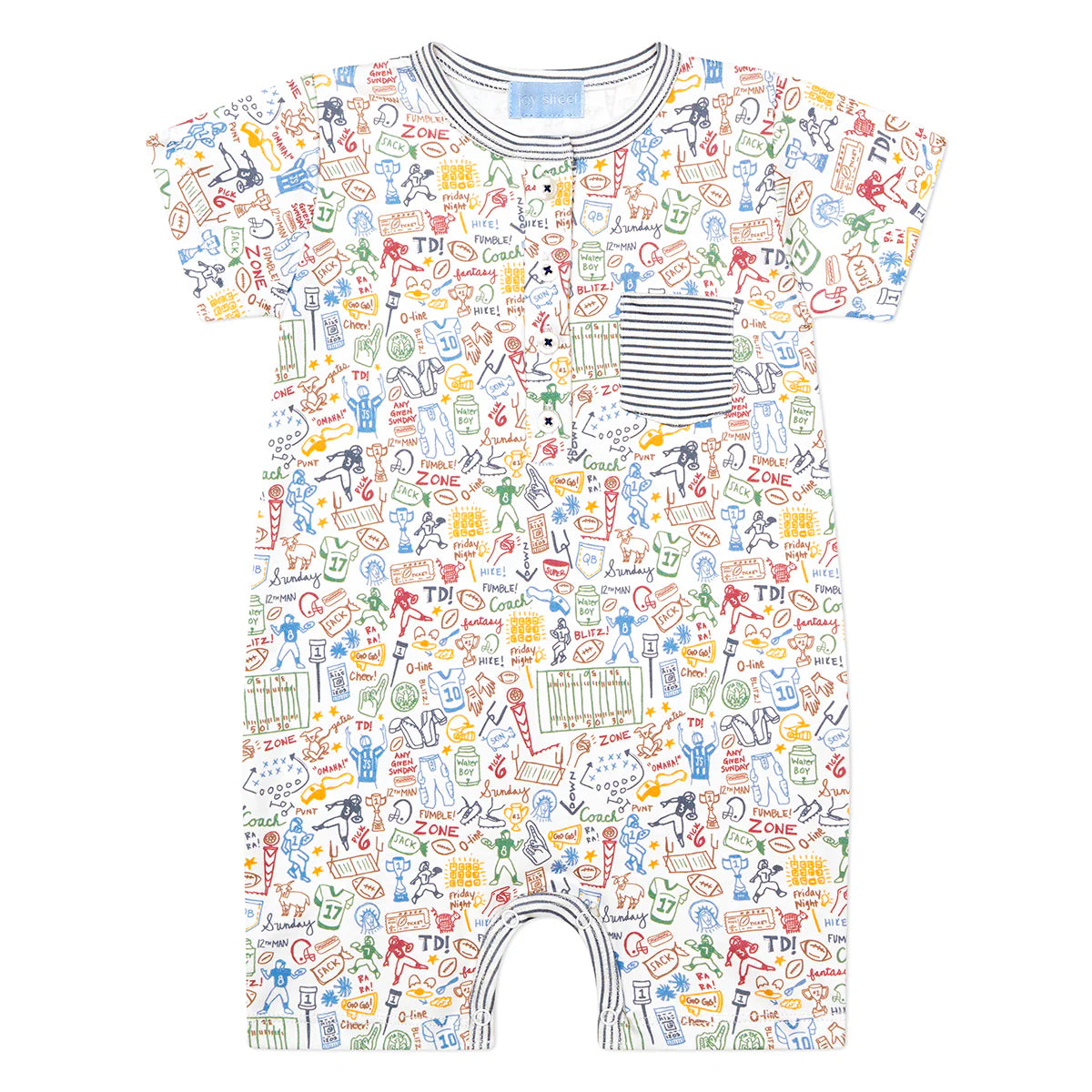 Football Boys Shortie Romper
