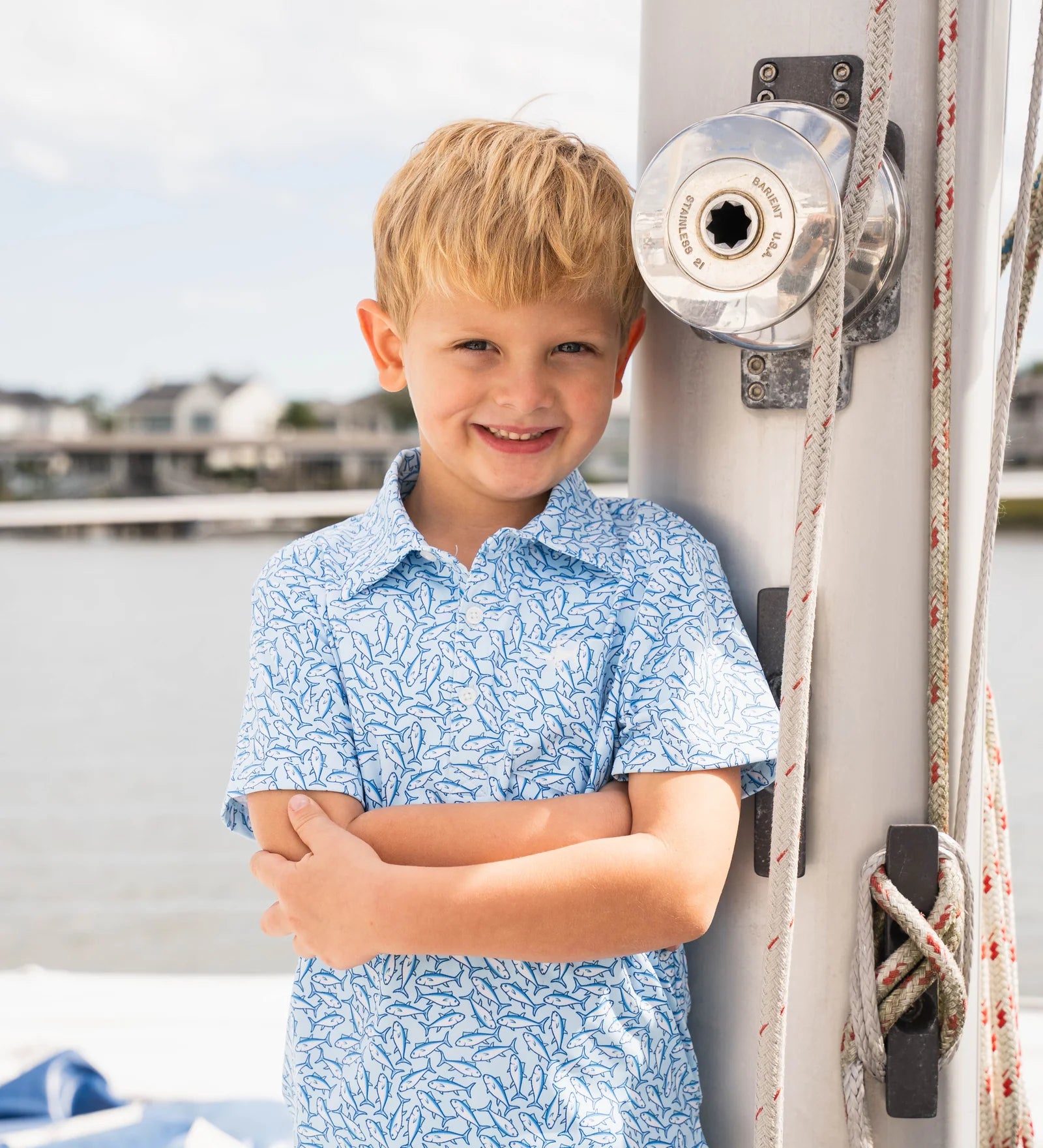 Inshore Performance Polo - Tuna