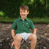 Banks Polo - Green/White Stripe