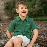 Banks Polo - Green/White Stripe