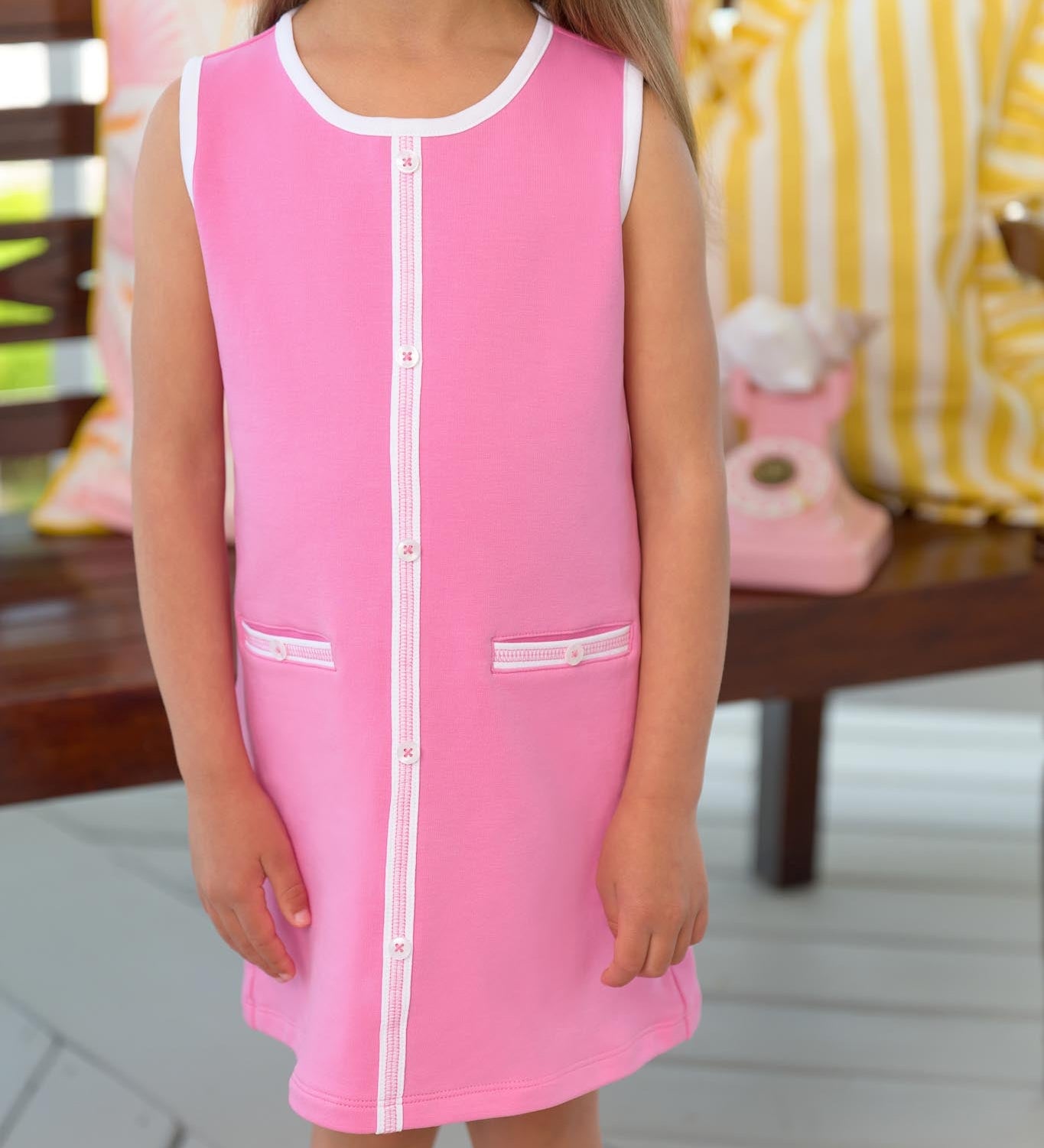 Annie Apron Dress on model 2