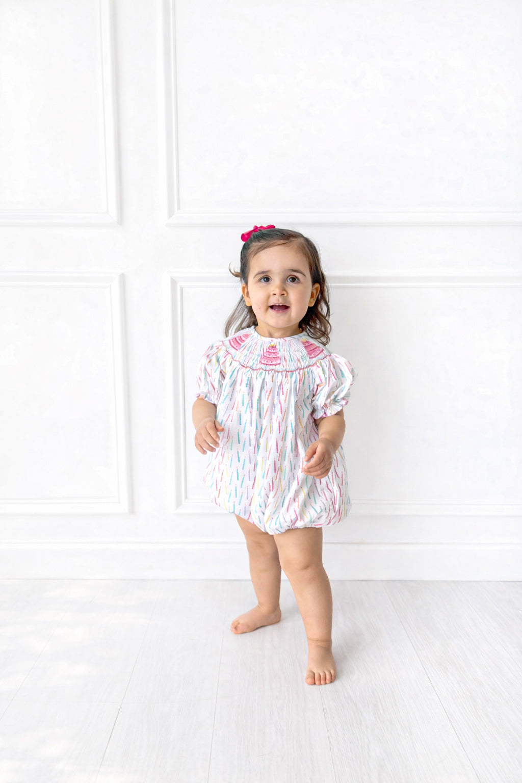 Birthday Candles Smocked Bubble