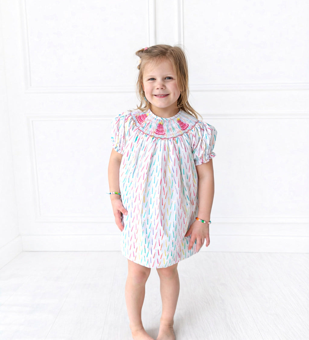 Birthday Candles Smocked Dress