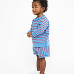 Remy Short Set Paprika French Stripe model 2