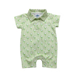 SBC Signature Pima Polo Romper - Green Golf Print