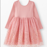 Long Sleeve Shimmer Tulle Dress