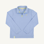 Prepletic Hayword Half Zip - Barbados Blue Stripe flat lay