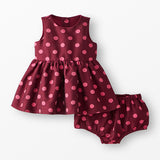 Baby Sleeveless Polka Dot Dress & Bloomers Set