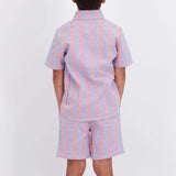Boys Orange Striped Airy Oxford Set