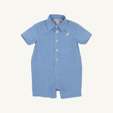 Sir Proper's Romper - Woven Yarn Sunrise Blvd Blue