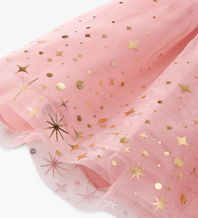 Baby Long Sleeve Tulle Shimmer Dress