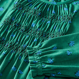 Balloon Sleeve Smocked Dress